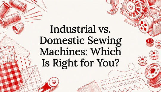 Decorative title card illustration of sewing motifs