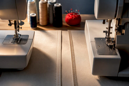 Cropped sewing tools comparing stitch types