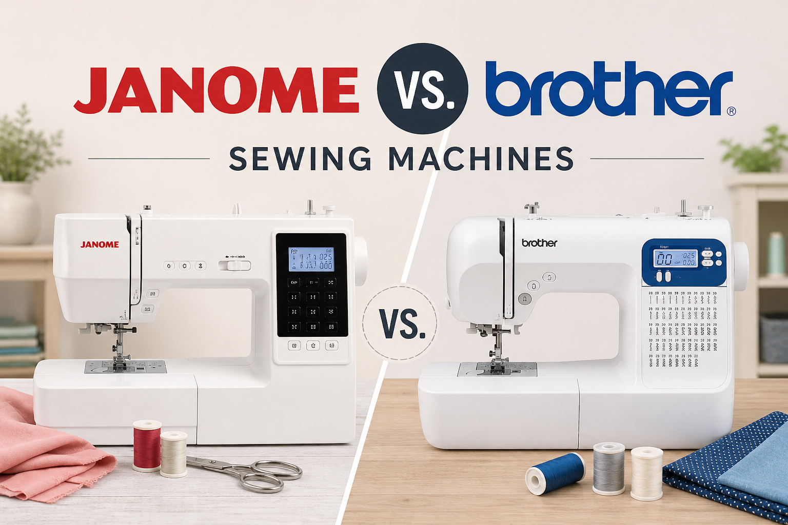 Janome vs. Brother Sewing Machines Comparison