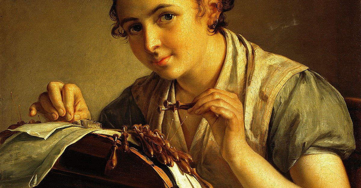 The Lace-Maker by Tropinin - Sewingmachinesplus.com