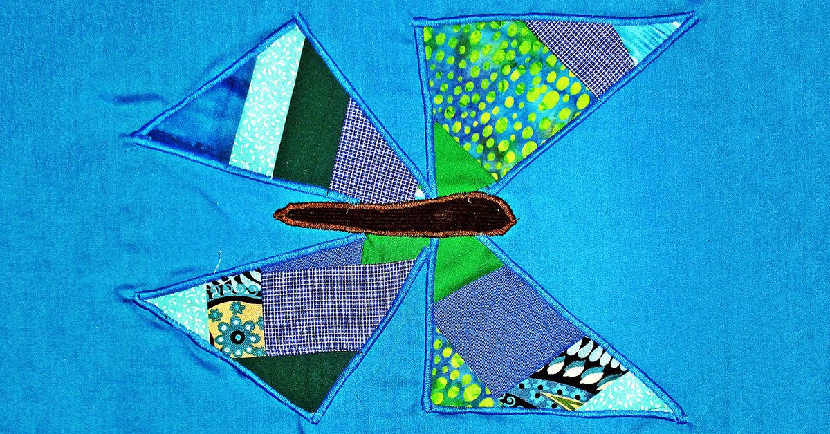Crazy Patch Butterfly Applique Blocks - Sewingmachinesplus.com