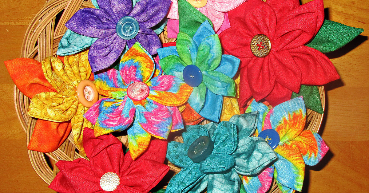 Sew Easy Fabric Flower Pins for Bags, Hats, Hair, Gifts and More