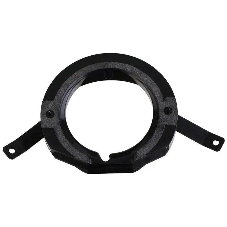 Race cover 0015387100, Bernina sewing machine part; black circular frame with mounting tabs