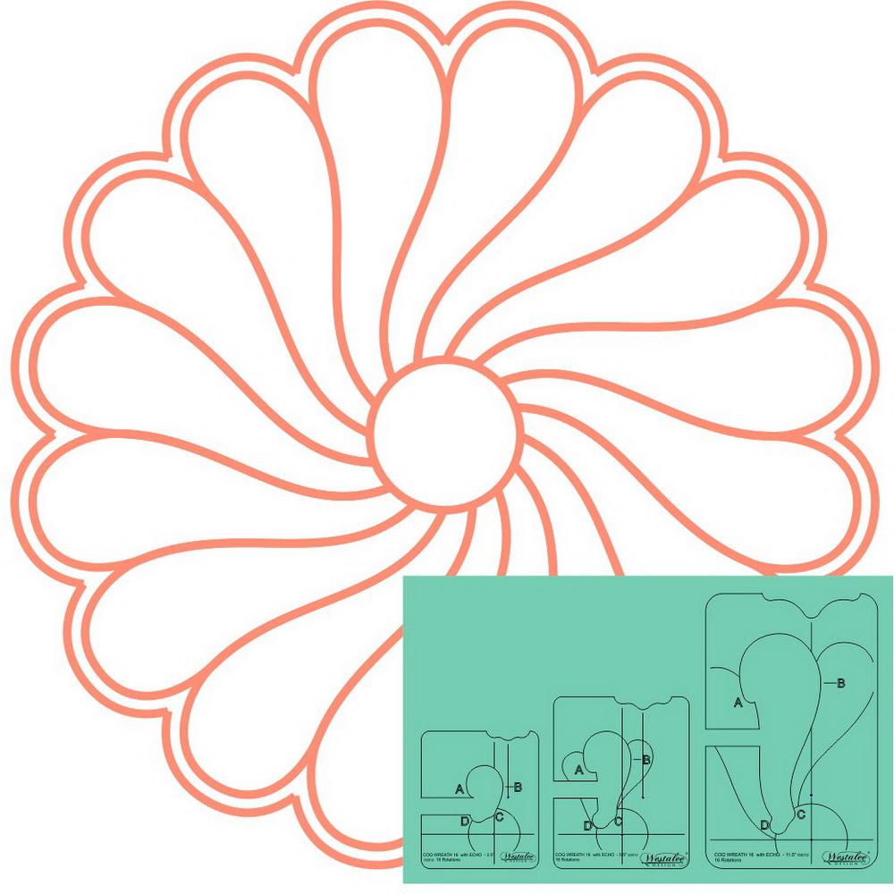 Westalee Design Wreath 16 with Echo Templates 3pc Set