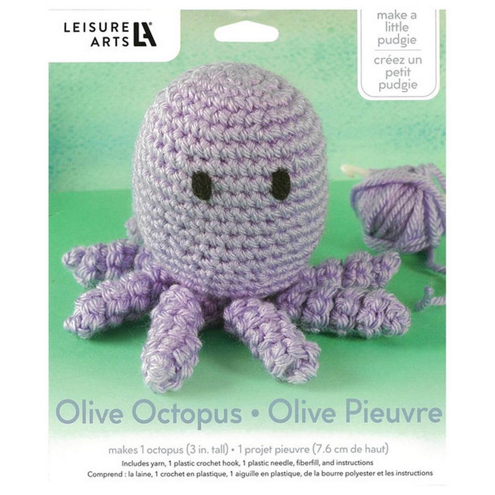 Leisure Arts Crochet Pudgies Kit - Octopus - Sewingmachinesplus.com