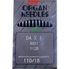 Organ Regular Point Industrial Machine Needles - Size 18 - DAx1, 88x1, 1128 - 10/Pack