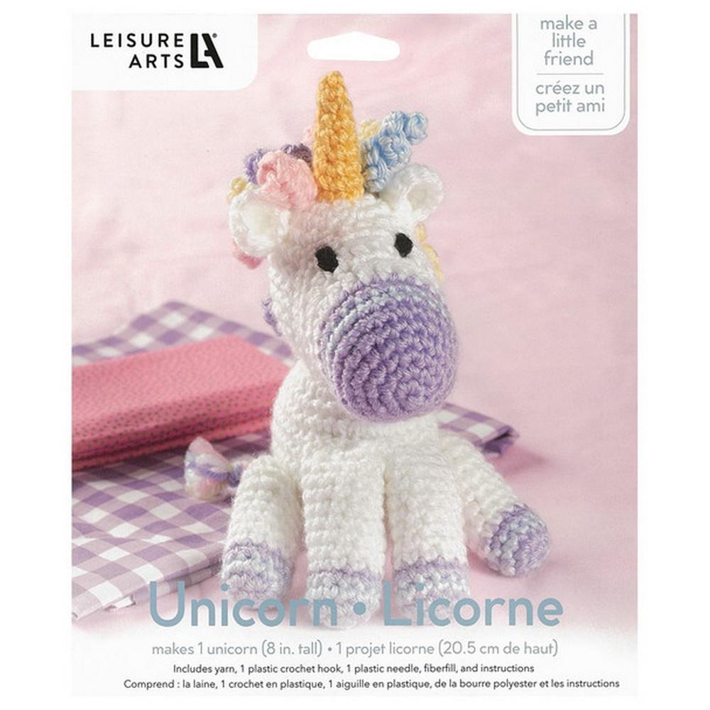 Leisure Arts Crochet Friend Kit - Unicorn - Sewingmachinesplus.com