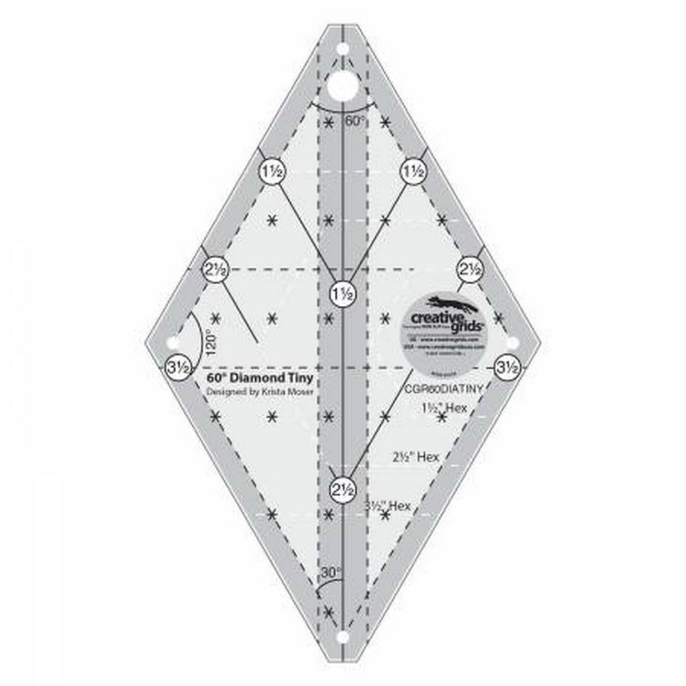 Creative Grids 60 Degree Tiny Diamond Ruler
