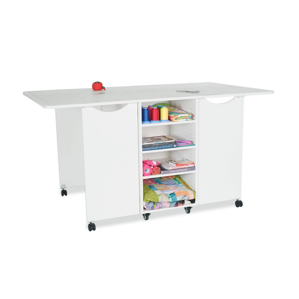 Kangaroo Sewing Furniture Kookaburra, Kangaroo and Joey II Bundle Cabinet Set (Ash White) - Sewingmachinesplus.com