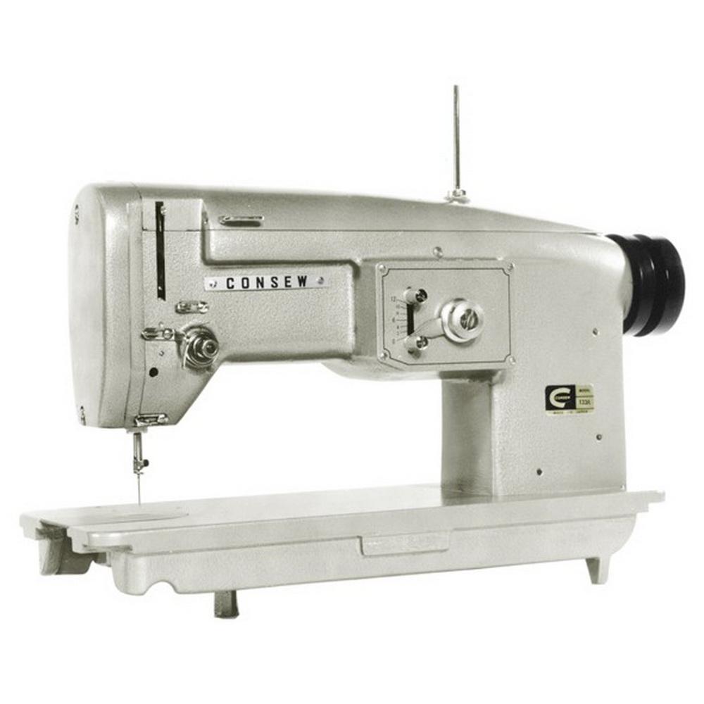 Consew 133A-1 Single Needle Embroidery Monogramming Zig-Zag Sewing Machine with Table and Servo Motor