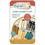 Seams Sew Me Jumbo Number Clips 1 - 20 for Fabric Labeling Rows - Sewingmachinesplus.com