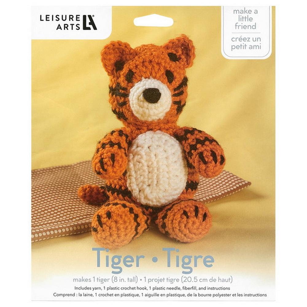 Leisure Arts Crochet Friend Kit - Tiger - Sewingmachinesplus.com