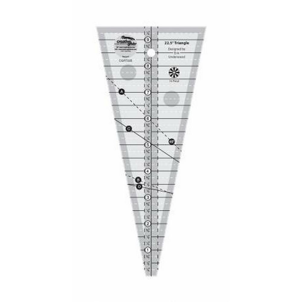 Creative Grids 22-1/2 Degree Triangle Ruler