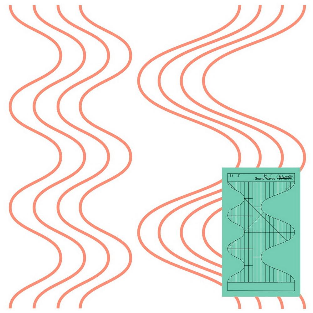 Westalee Design Wave Templates Sound Wave S2 and S3 - Sewingmachinesplus.com