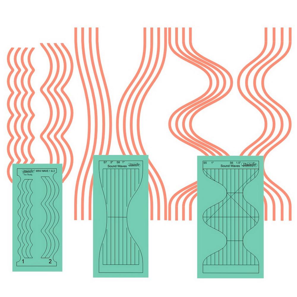 Westalee Design Wave Templates 3pc Set - Sewingmachinesplus.com