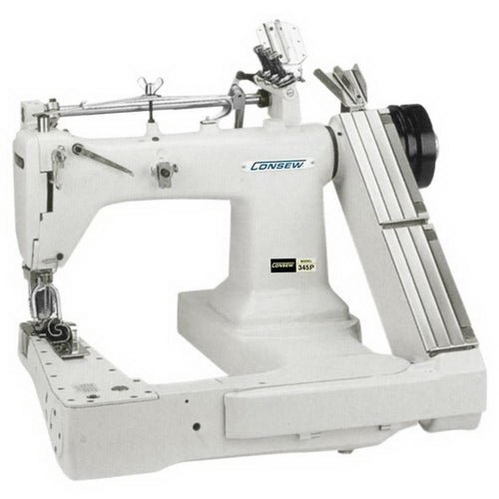 Consew 345-3 High Speed, Feed-Off-The-Arm Type, Drop Feed, Double Chainstitch, Lap Seam Felling Machine, 3 Needles