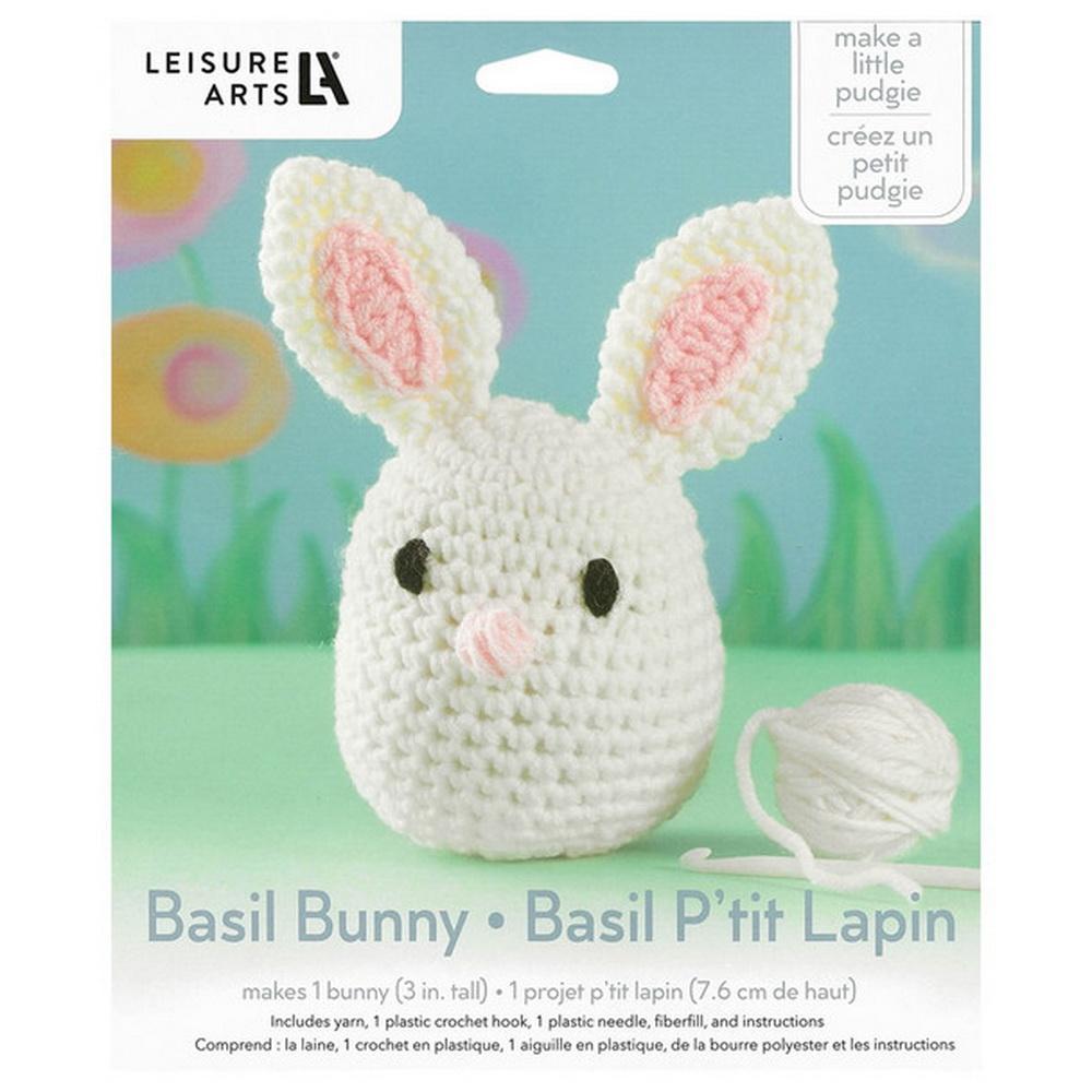 Leisure Arts Crochet Pudgies Kit - Bunny - Sewingmachinesplus.com