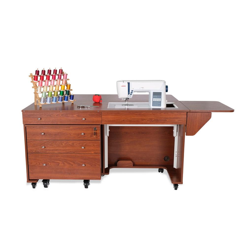 Kangaroo Sewing Furniture Kookaburra, Kangaroo and Joey II Bundle Cabinet Set (Teak) - Sewingmachinesplus.com