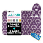 Jaipur Purple - The Ultimate Ironing Mat & Steam Glove Bundle