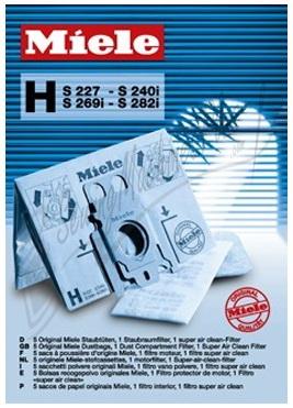 Miele Type H Dust Bag Package for Fullsize Canister Vacuum Cleaners