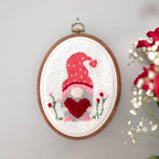 Kimberbell Punch Needle Plus Kit - Be My Gnomie Wood Oval Frame - Sewingmachinesplus.com
