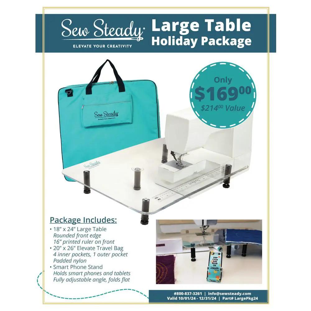 Sew Steady Large Table Holiday Package - Sewingmachinesplus.com