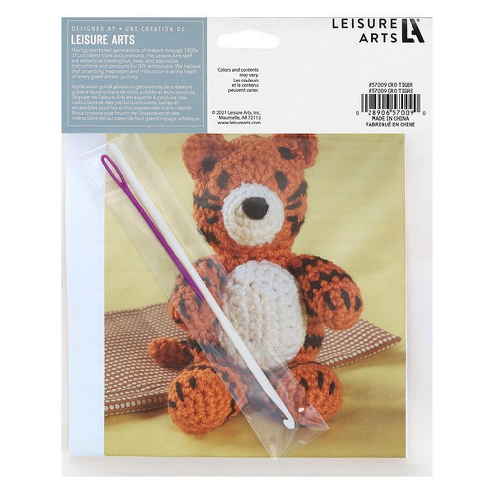 Leisure Arts Crochet Friend Kit - Tiger - Sewingmachinesplus.com