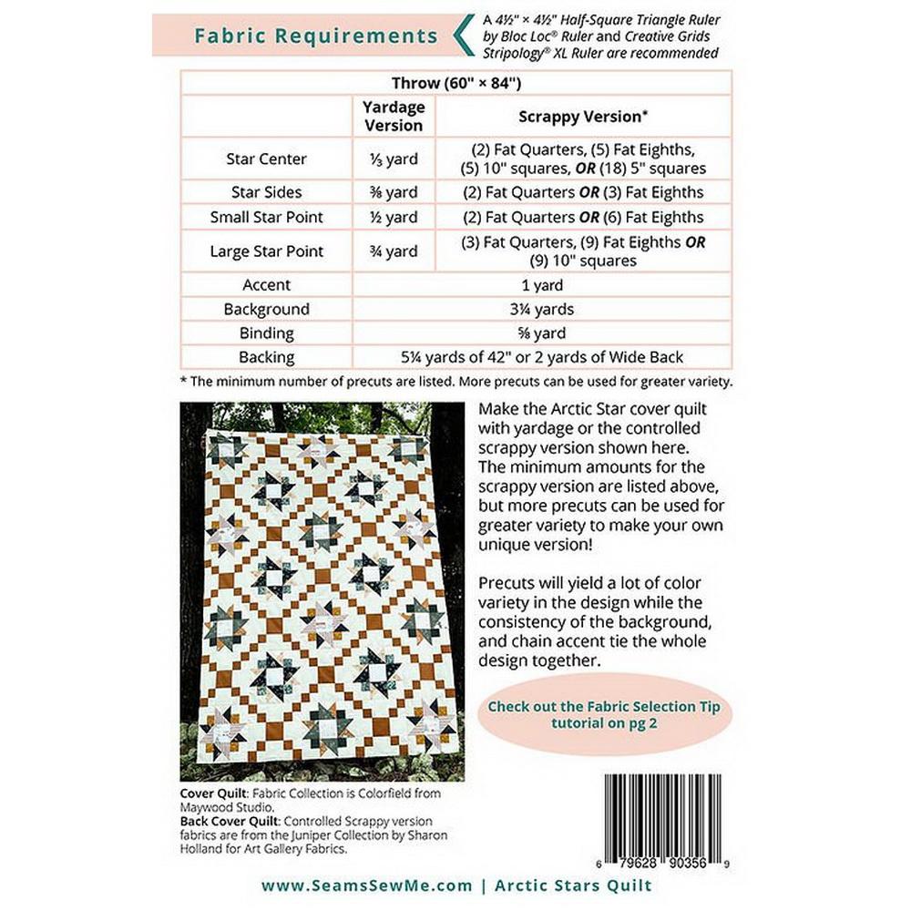 Seams Sew Me Quilt Pattern - Arctic Stars - Sewingmachinesplus.com