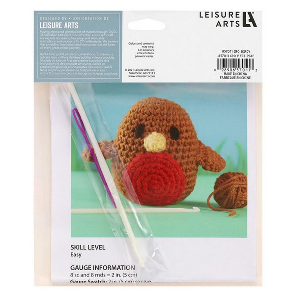 Leisure Arts Crochet Pudgies Kit - Birdy - Sewingmachinesplus.com