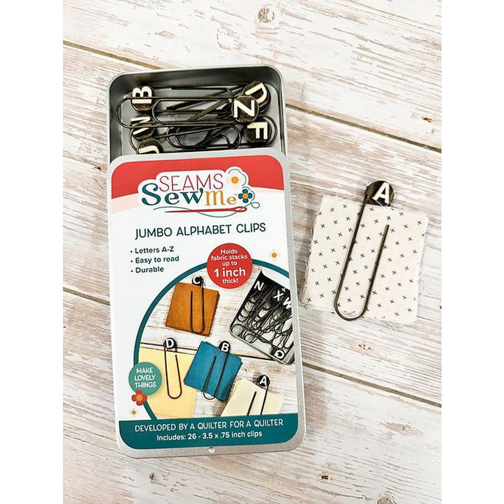 Seams Sew Me Jumbo Alphabet Clips Letters A - Z for Fabric Labeling - Sewingmachinesplus.com