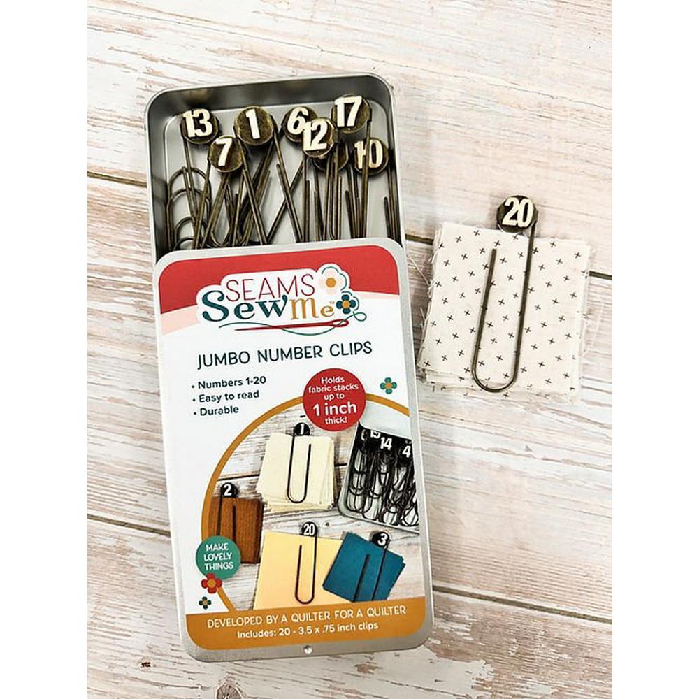 Seams Sew Me Jumbo Number Clips 1 - 20 for Fabric Labeling Rows - Sewingmachinesplus.com