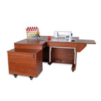 Kangaroo Sewing Furniture Kookaburra, Kangaroo and Joey II Bundle Cabinet Set (Teak) - Sewingmachinesplus.com