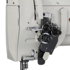 Consew 328RB-2 High Speed, Two Needle, Angular Stitching (Split Needle Bar), Drop Feed, Needle Feed, Walking Foot, Lockstitch Machine