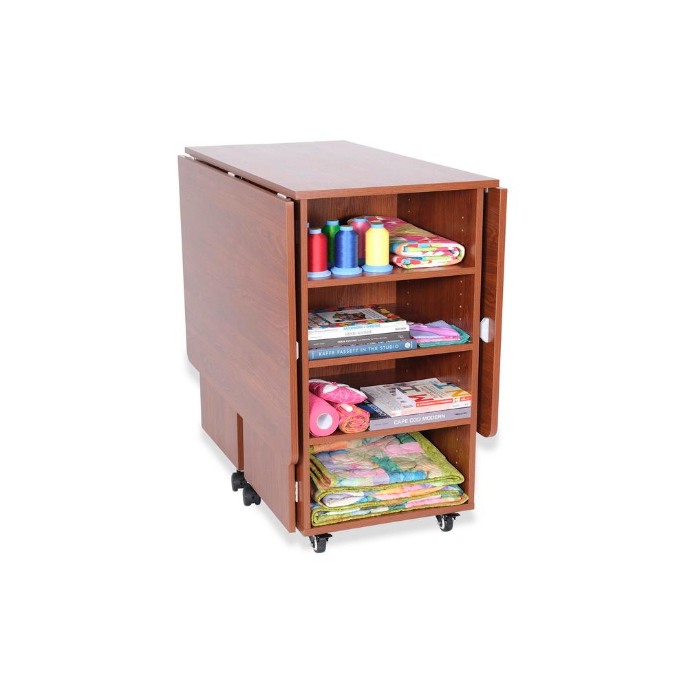 Kangaroo Sewing Furniture Kookaburra, Kangaroo and Joey II Bundle Cabinet Set (Teak) - Sewingmachinesplus.com