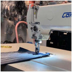 Consew 2206RB-14-7-DD-1 Single Needle Direct Drive Compound Walking Foot Sewing Machine with Complete Tabling