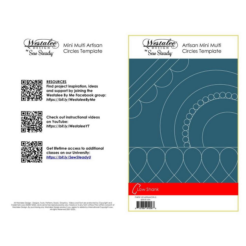 Sew Steady Artisan Mini Multi Circle Template - Sewingmachinesplus.com