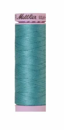 Mettler Silk-Finish thread spool in blue-green opal, 164 yds, 50 wt, 100% cotton