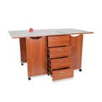 Kangaroo Sewing Furniture Kookaburra, Kangaroo and Joey II Bundle Cabinet Set (Teak) - Sewingmachinesplus.com