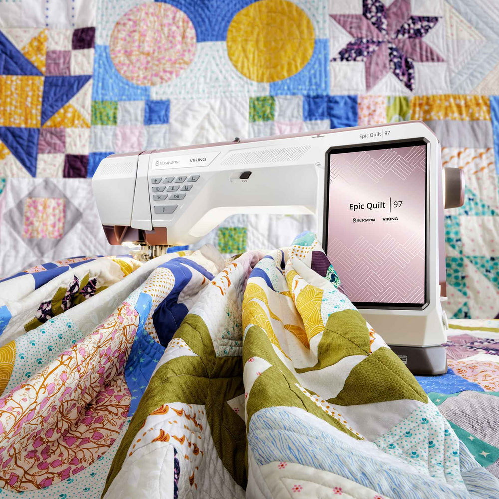 HUSQVARNA VIKING Epic Quilt 97 Sewing Machine & Accessories Bundle (Factory Serviced)