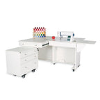Kangaroo Sewing Furniture Kookaburra, Kangaroo and Joey II Bundle Cabinet Set (Ash White) - Sewingmachinesplus.com