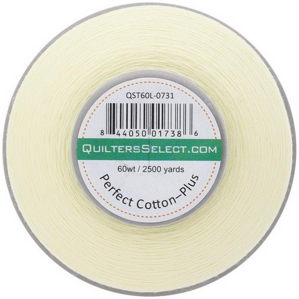 Quilters Select Perfect Cotton Plus Thread 60 Weight 2500 Yard Spool - White QST60L-0800