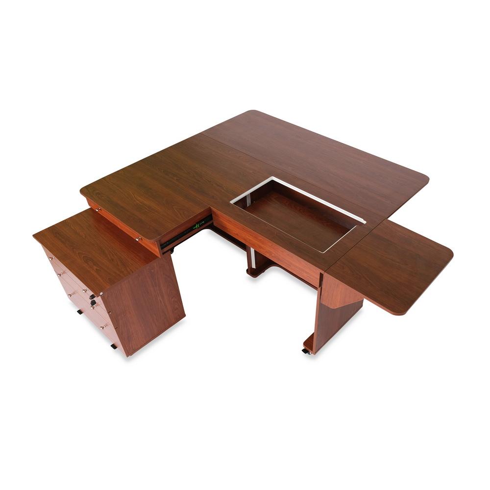 Kangaroo Sewing Furniture Kookaburra, Kangaroo and Joey II Bundle Cabinet Set (Teak) - Sewingmachinesplus.com