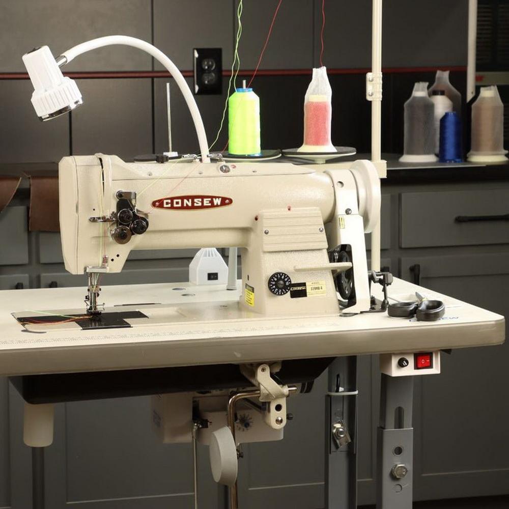 339RB - 4 Heavy Duty, High Speed, Two Needle, Lockstitch Machine, Drop Feed, Needle Feed and Alternating (Walking) Presser Feet - Sewingmachinesplus.com