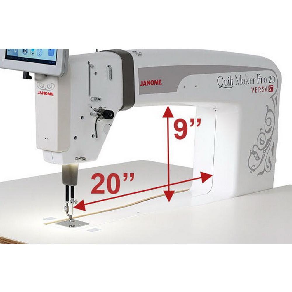 Janome Quilt Maker Pro 20 Versa Longarm Sit Down Quilting Machine - Sewingmachinesplus.com