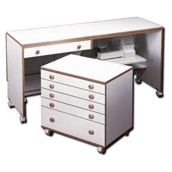 Horn Quilters Dream Storage Chest Model 08 WHITE/OAK TRIM