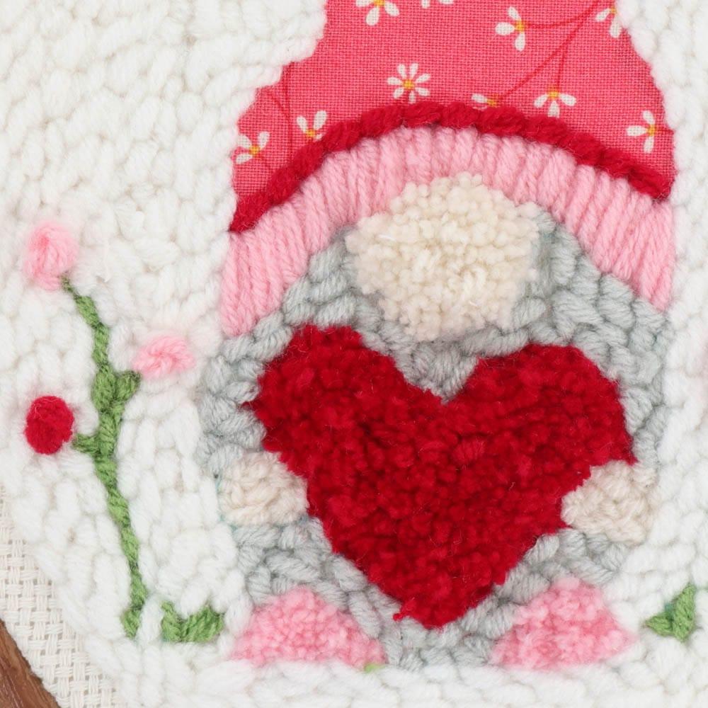 Kimberbell Punch Needle Plus Kit - Be My Gnomie Wood Oval Frame - Sewingmachinesplus.com