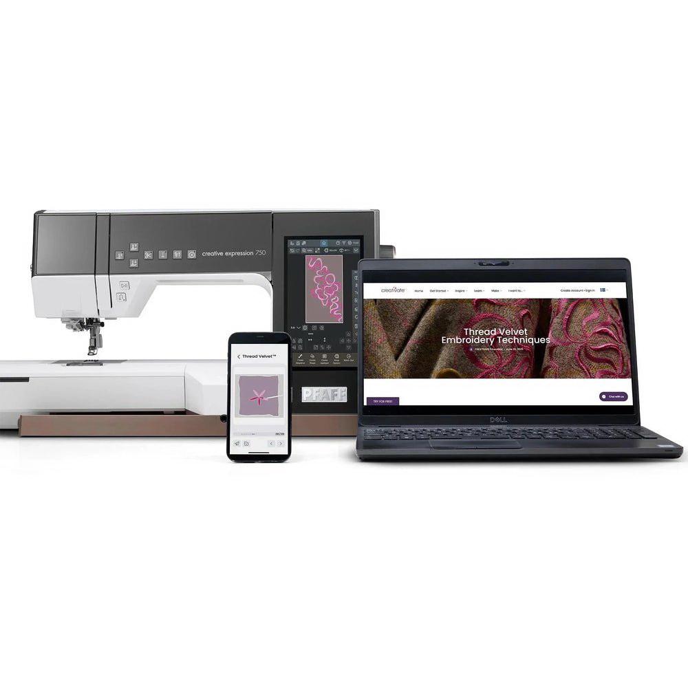 PFAFF creative expression 750 Sewing and Embroidery Machine - Sewingmachinesplus.com