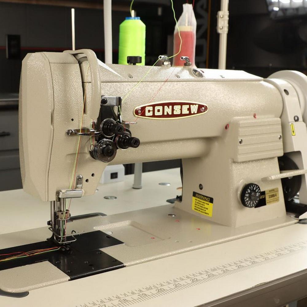 339RB - 4 Heavy Duty, High Speed, Two Needle, Lockstitch Machine, Drop Feed, Needle Feed and Alternating (Walking) Presser Feet - Sewingmachinesplus.com