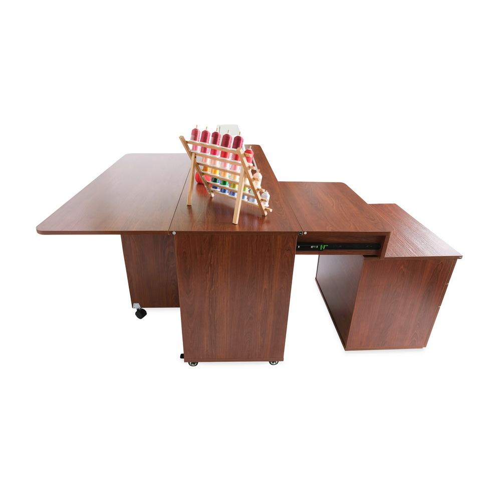 Kangaroo Sewing Furniture Kookaburra, Kangaroo and Joey II Bundle Cabinet Set (Teak) - Sewingmachinesplus.com