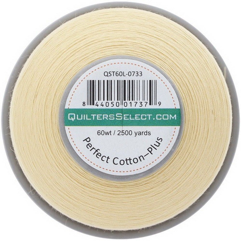 Quilters Select Perfect Cotton Plus Thread 60 Weight 2500 Yard Spool - Sugar Cookie QST60L - 0733 - Sewingmachinesplus.com